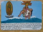Exvoto Legend of the Popocatépetl and Iztaccíhuatl volcanoes theme hand painted
