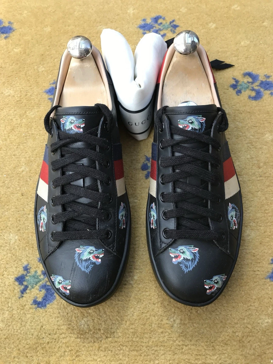 Gucci Ace Black Blue Red for sale | eBay