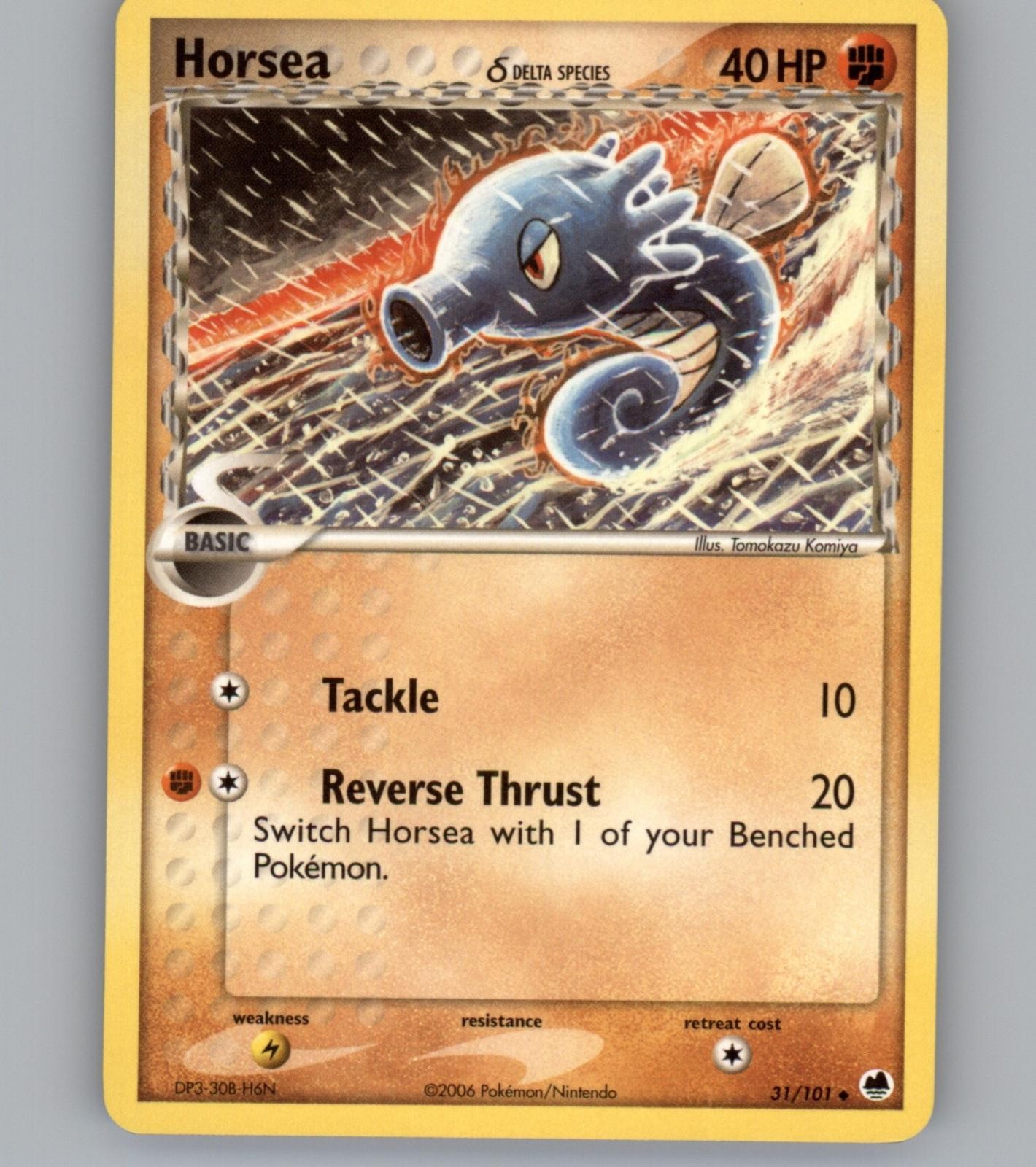 Horsea 31/101 Uncommon Dragon Frontiers Pokemon Near Mint