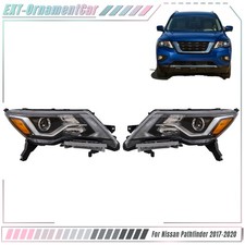For 2017-2020 Nissan Pathfinder Halogen LED DRL Headlights Headlamps Left+Right