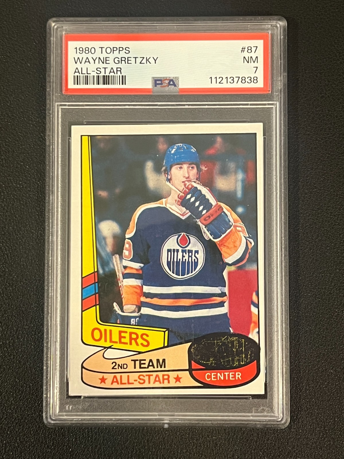 Wayne Gretzky 1980-81 Topps All-Star PSA 7 Oilers 87