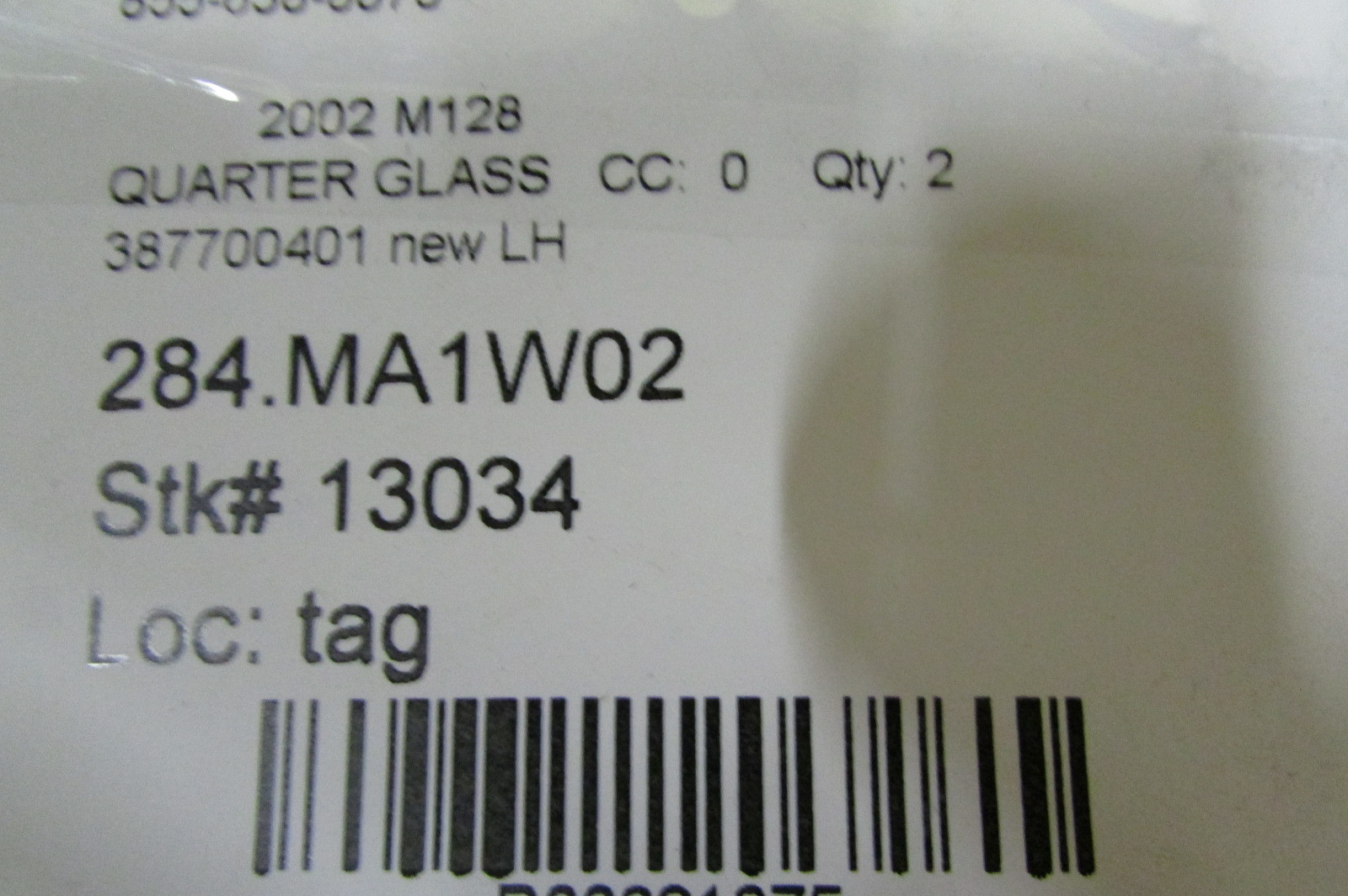 Maserati Coupe, Gransport, GT, LH Rear Quarter Glass Window, New, P/N 387700401