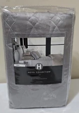 Hotel Collection CALLIGRAPHY Quilted Euro Pillowsham , Gray, MSRP $110
