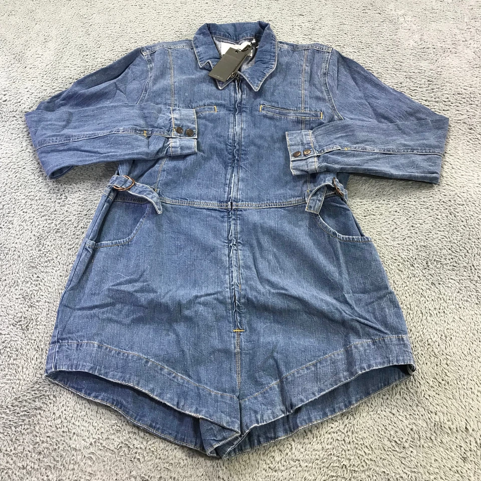 ONE TEASPOON Mono Mujer Extra Grande Resort Azul Mono Denim Chaqueta Foto 3 de 4