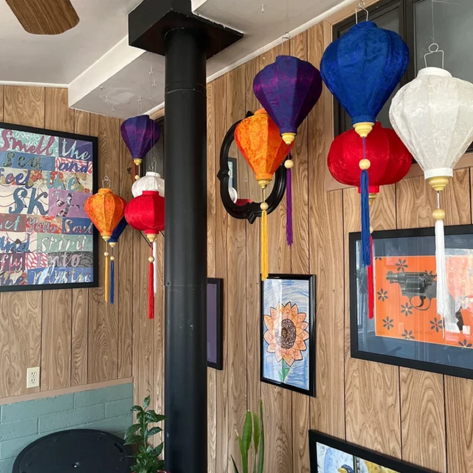 批发传统灯笼越南竹丝灯笼35厘米家居装饰 — 第 2/4 张图片