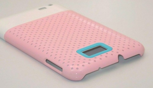 for samsung galaxy note 1 note i N7000 i9220 slid in perforated case green white - Picture 2 of 4