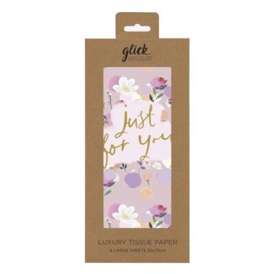 JUST FOR YOU BOUQUET Glick 4 Blatt Seidenpapier 50 x 75 cm