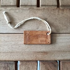 Winchester 1866, Original Tag - Leather Vintage NOS Ansa 4 x 2 cm