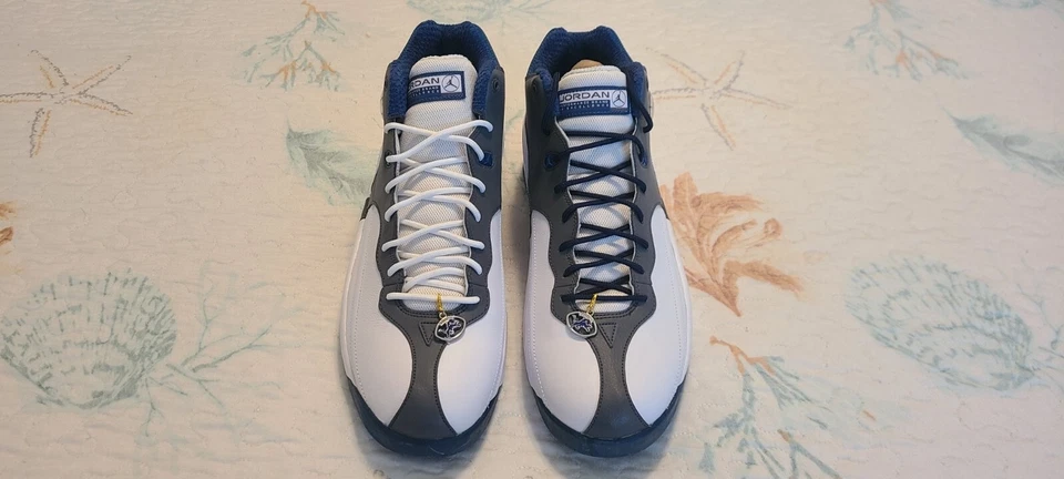 Nike Jordan Jumpman Team 1 Blanco Gris Pedernal 13 Nuevo en Caja Detroit Lions CZ9171 100 Foto 3 de 4