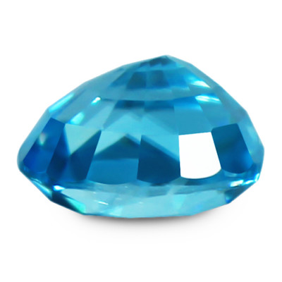 Zircon Bleu Naturel Du Cambodge – 3,58 Carats – Coupe Ovale, Clarté VS1 – Pierre Précieuse AAA – Neuf Sans écrin