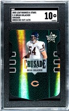 Brian Urlacher 2005 Leaf R & S Green Die-Cut Crusade RC Card /25 - SGC Graded 10