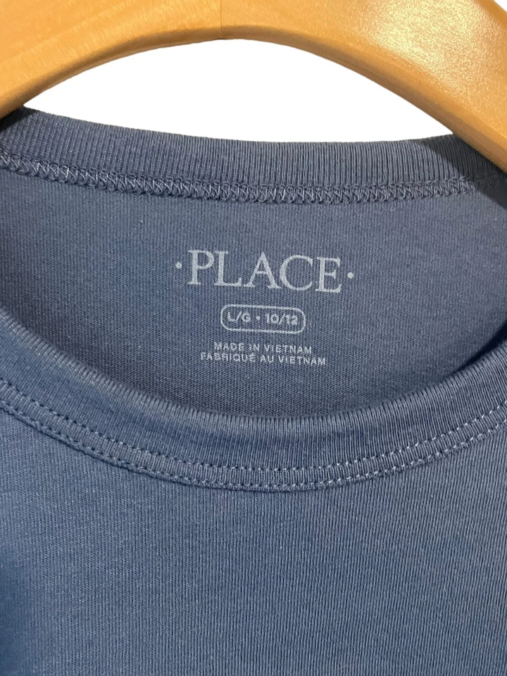 The Childrens Place 3 T Shirt Set Boys Large Football Theme Blue Gray Orange Tee - Image 3 of 4