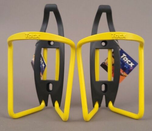 Tacx Allure Yellow Bottle Cages T6406 Pair Road Mountain CX Gravel NOS - Afbeelding 1 van 1