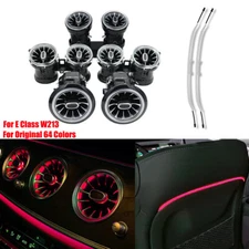 64 Colors Front Rear Air Vent LED Ambient Light Seat Back Lamp Set For E W213