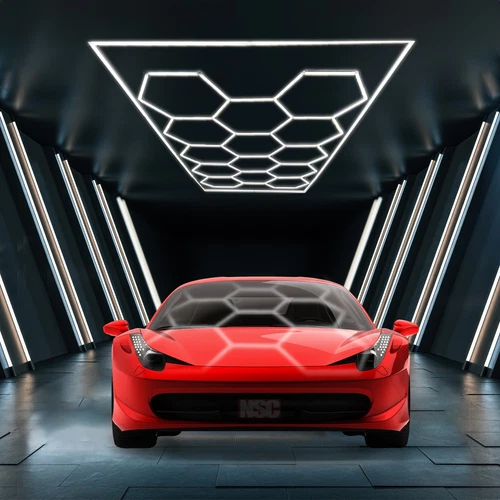 14 Hexagonales LED Lámpara Tubos Taller Garaje Techo Lámpara Nido de Abeja Iluminación - Imagen 9 de 20