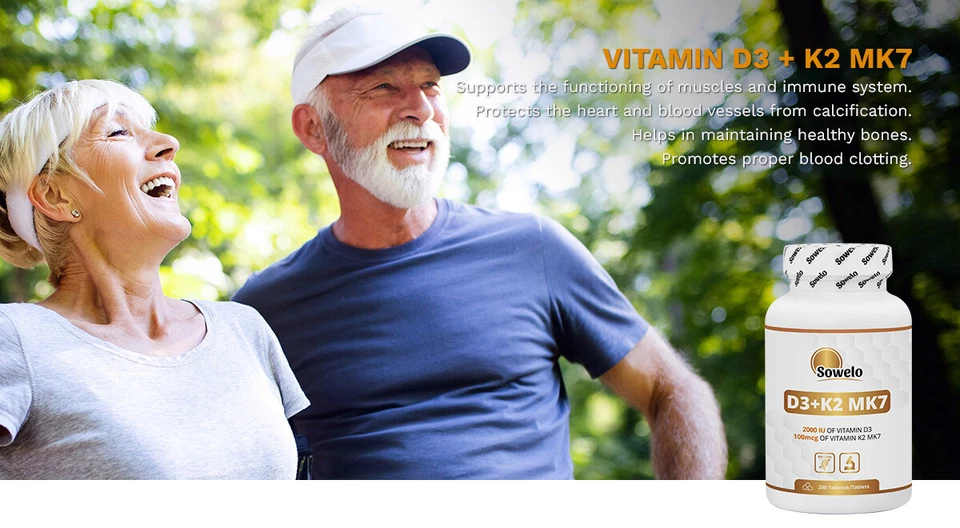 Vitamin D3 + K2 MK7 Tabletten – Hochdosiert & bioverfügbar – Sowelo - Bild 4 von 4