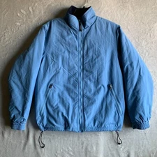 L.L. Bean Womens Medium Blue Winter Jacket Full Zip Up with Sleeve Insulation
