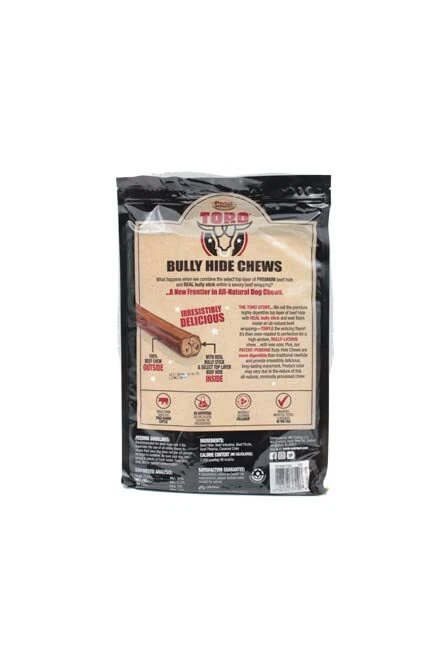 Cadet Toro Bully Hide Sticks totalmente naturales para perros masticables 9"-12" (paquete de 12) Foto 2 de 2