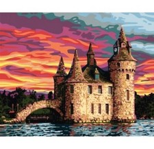 "Castle" Printed Needlepoint Tapestry Canvas Collection D'art 11877