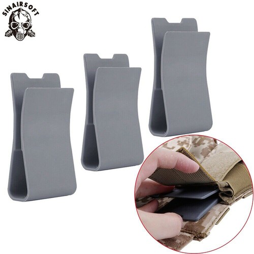 Tactical Magazine Pouch Carrier Insert Plastic 5.56 7.62 Mag Clip Holder Airsoft - Foto 1 di 15
