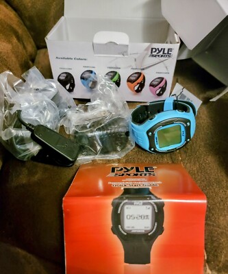 Pyle GPS Smart Watch Tracks Training Sessions - Blue - New, open box PSGP310BL