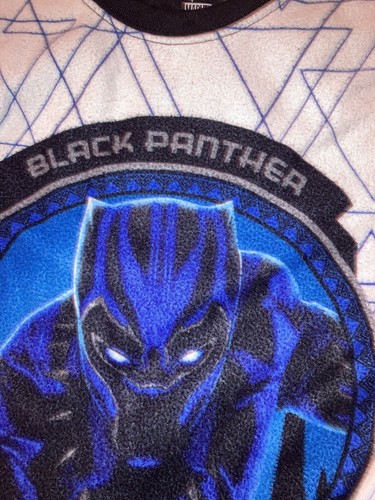 Marvel Black Panther Long Sleeve Night Shirt Pajama Shirt Youth Boys L 10/12 - Picture 6 of 6