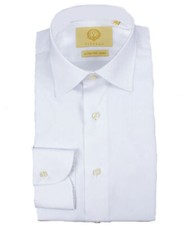 Viyella Plain White Tailored Fit Cotton Formal Shirt