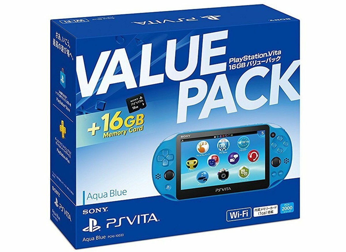 PlayStation Vita 16gb Aqua Blue Sony PSVITA Game Console