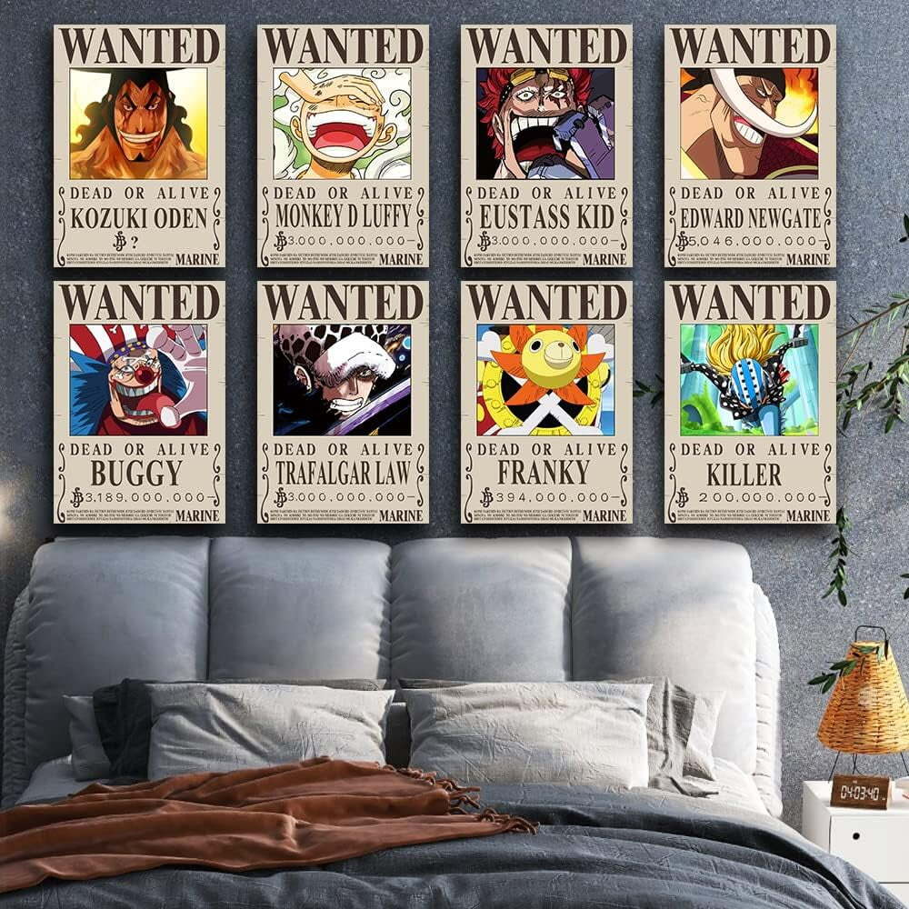 Anime One Piece Wanted Posters 30×21cm, New Edition Set of 35 pcs