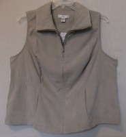 Cj Banks Size 3x Tan Zip Vest, Silky Corduroy Fabric, Perfect For Fall Cj Banks Size 3x Tan Zip Vest, Silky Corduroy Fabric, Perfect For Fall