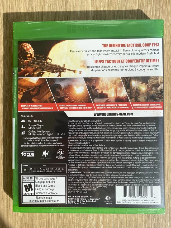 Insurgency Sandstorm XBox One / Series X Brand New Sealed Fast Ship w Tracking - Image 2 of 4
