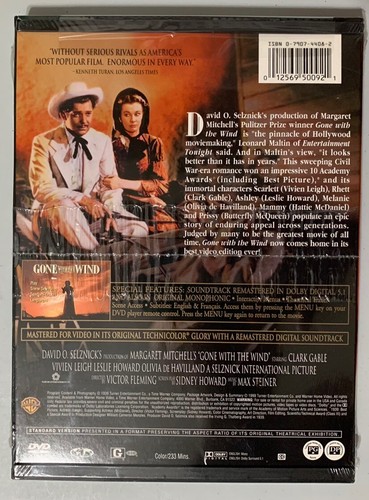 Gone With The Wind (DVD, 2000) Brand New Sealed - Picture 2 of 2