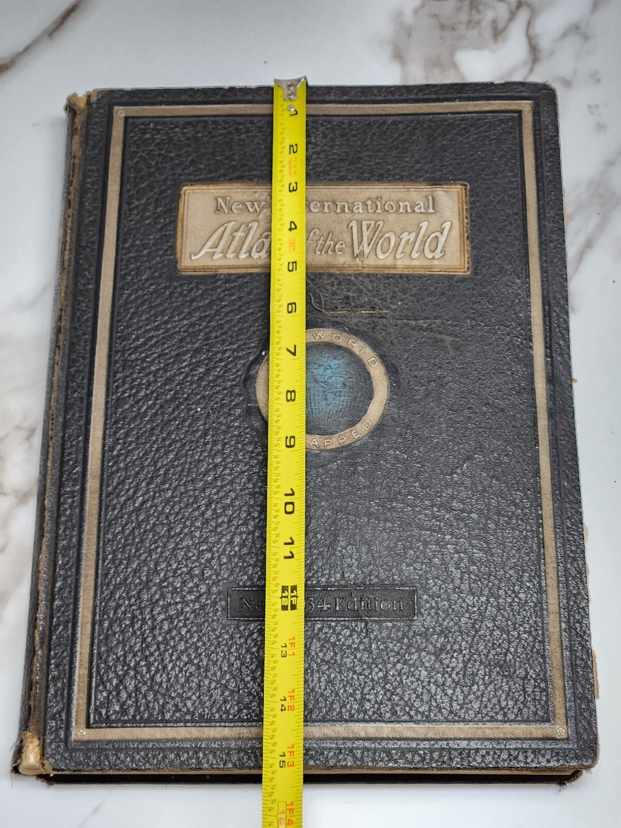 The New International Atlas ハードカバー 地図 RARE 1934 Third Print New International Atlas Of The World