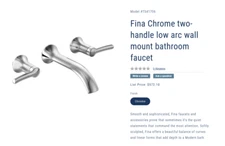 Moen Fina TS41706 Chrome Bathroom Wall Mount Sink Faucet Trim 2 Handle No Valves