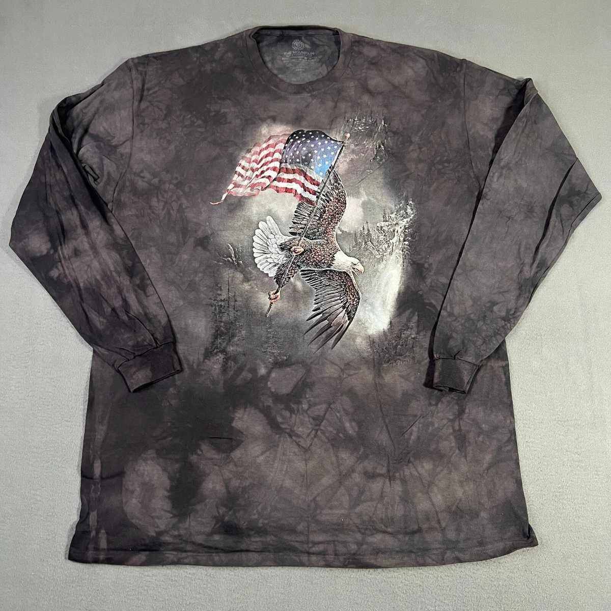 T-shirt The Mountain Homme 3XL Tie-dye Bleu Sarcelle Motif Loup Et Lune - 2013