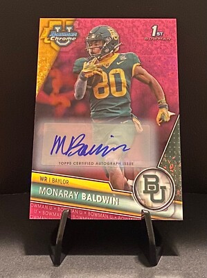 2023 Bowman Chrome University Monaray Baldwin Fuchsia Mini Diamonds Auto 7/150