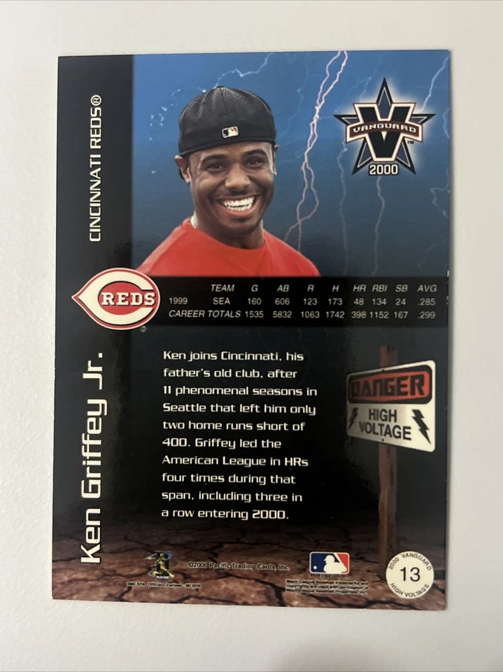 Ken Griffey Jr. 2000 Pacific Vanguard High Voltage - Image 2 of 2