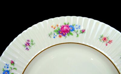 2 Lenox Pavlova Pink & Blue Floral Salad Plates.  8  3/4'' diameter. Perfect!