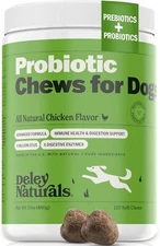 Dog Probiotic Chews for Digestive Health with 4 Billion CFUs & Digestive Enzymes