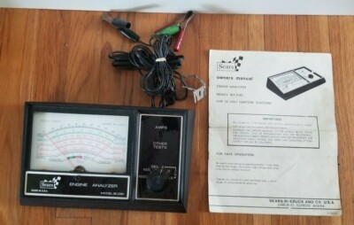 Vintage Sears Engine Analyzer 161.2161 12 Volt Made In USA w/ Manual