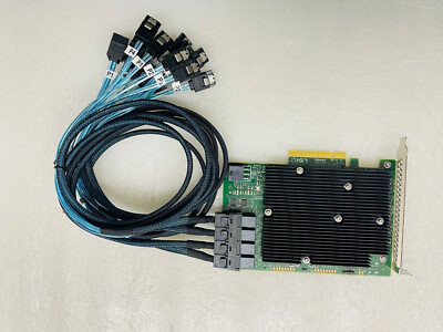 LSI SAS 9300-16I HBA BUS 12GB/S ADAPTER CARD IT Mode 4*SFF-8643 SATA Cable
