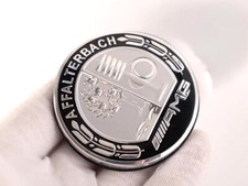 Affalterbach-amg Logo Genuine Blcak Engine Hood Emblem Badge 57mm