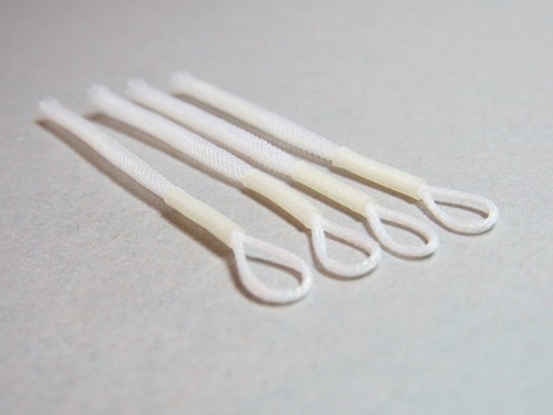 4 Braided Loops,Micro-Loops,Minicon-Salmon,Schnurverbinder weiß 1,48€/1St. - Bild 1 von 4