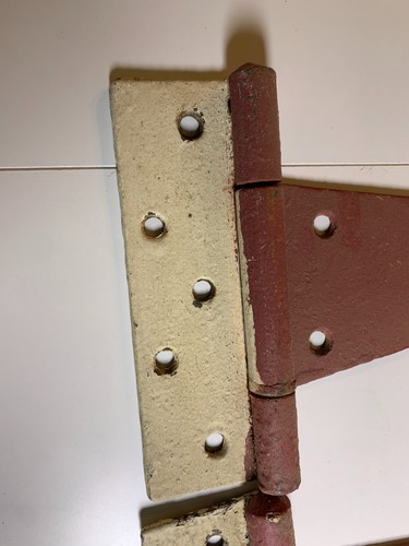 Antique Vintage Industrial Large Oversized Barn Door Hinge Hinges Metal Steel - Picture 2 of 14