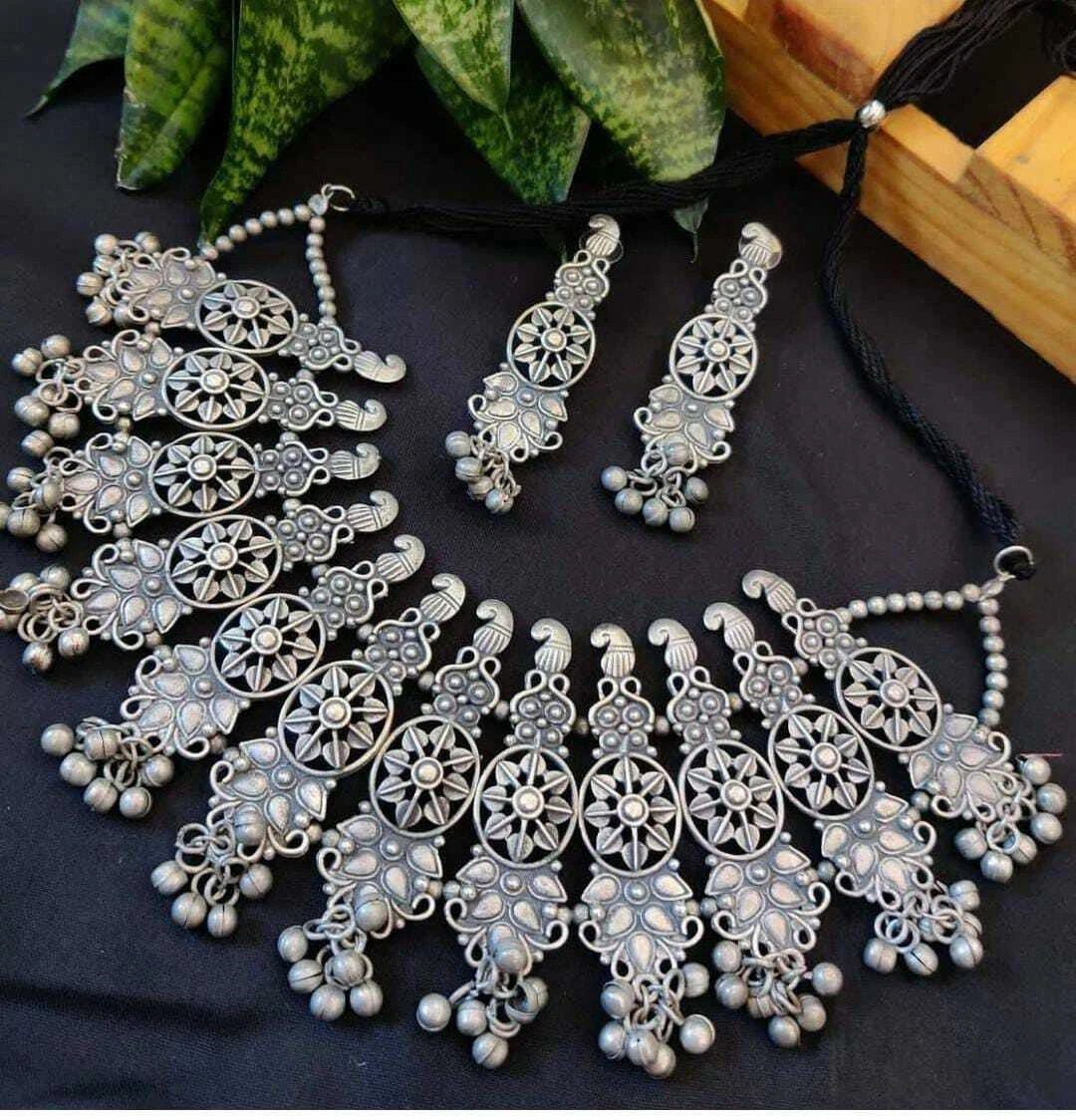 German silver shop choker necklace