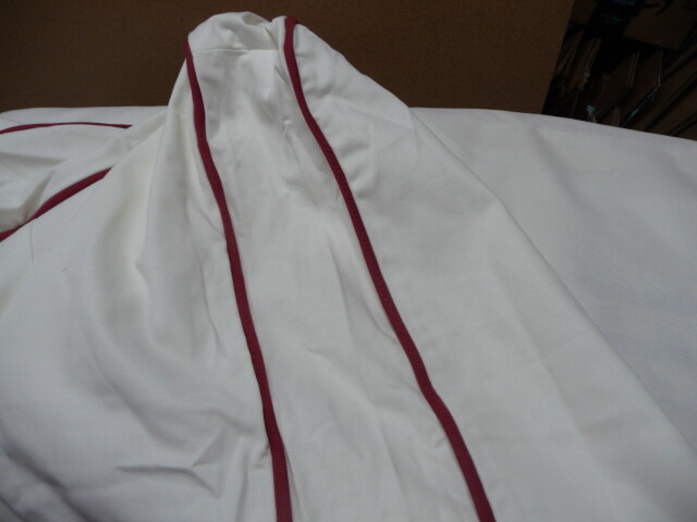 Pottery Barn Riley Headboard Slipcover King Ticking Stripe Red For