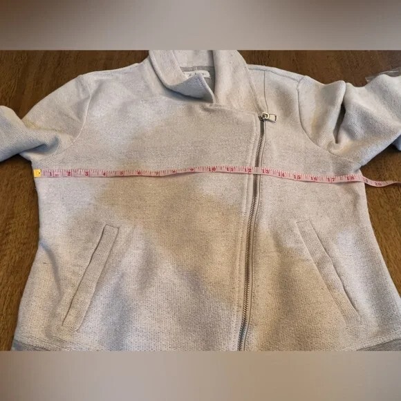 Lou & Grey Sweatshirt Moto Zip Jacket - grey and … - image 5