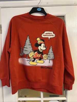 Primark Mickey Mouse Pullover Weihnachten festlich rot Größe S