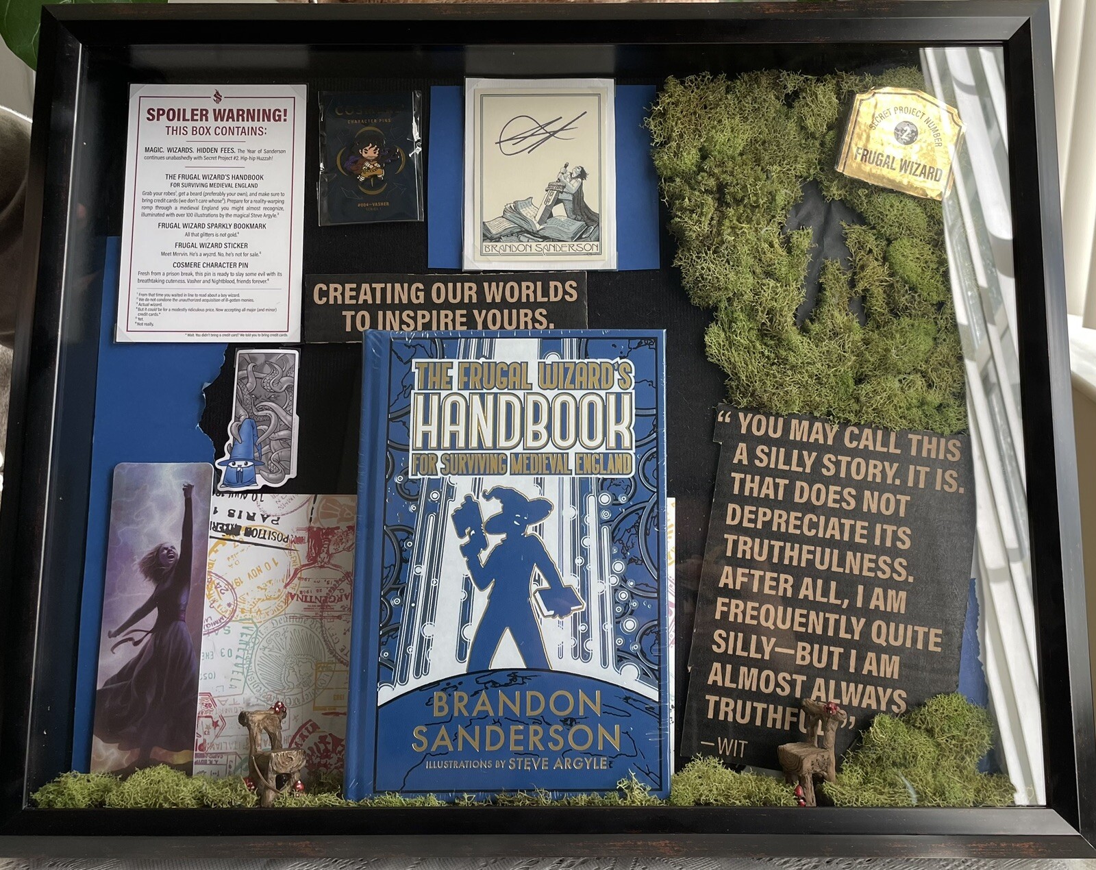 Brandon Sanderson Secret Project Frugal Wizard w/Swag & Signed Plate