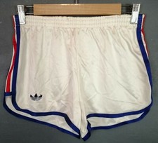 RARE VINTAGE OLD RETRO MEN ADIDAS FRANCE NATIONAL SHORTS PANTALONES SIZE S SMALL